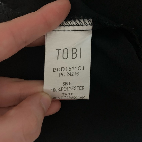 TOBI Unlined High Neck Sleeveless Black Dress - Picture 6 of 7